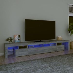 vidaXL Comodă TV cu lumini LED, gri sonoma, 260x36, 5x40cm imagine