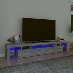 vidaXL Comodă TV cu lumini LED, gri sonoma, 230x36, 5x40cm imagine