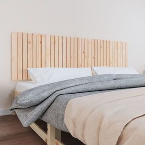 vidaXL Tăblie de pat pentru perete, 204x3x60 cm, lemn masiv de pin imagine