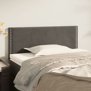 vidaXL Tăblie de pat, gri închis, 100x5x78/88 cm, catifea imagine