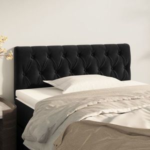 vidaXL Tăblie de pat, negru, 90x7x78/88 cm, catifea imagine