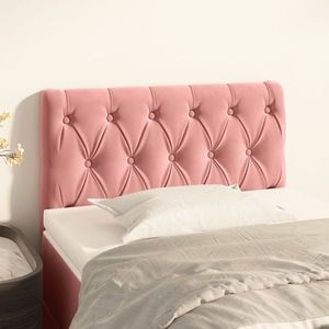vidaXL Tăblie de pat, roz, 80x7x78/88 cm, catifea imagine