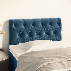 vidaXL Tăblie de pat, albastru închis, 80x7x78/88 cm, catifea imagine