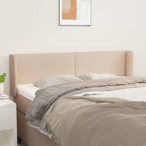 vidaXL Tăblie pat cu aripioare cappuccino 147x16x78/88cm piele eco imagine