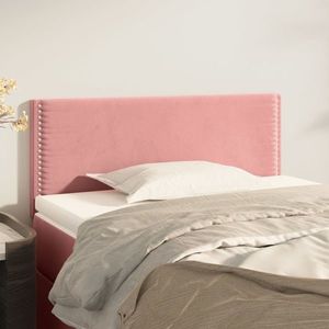 vidaXL Tăblie de pat, roz, 90x5x78/88 cm, catifea imagine