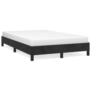 vidaXL Cadru de pat, negru, 120x190 cm, catifea imagine