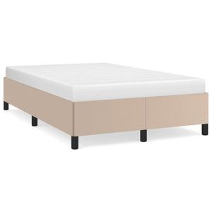 vidaXL Cadru de pat, cappuccino, 120x190 cm, piele ecologică imagine