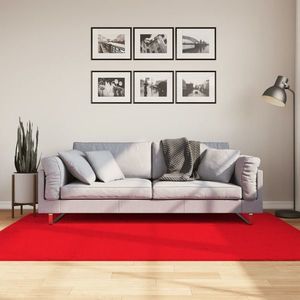 vidaXL Covor „OVIEDO”, fire scurte, roșu, 140x200 cm imagine