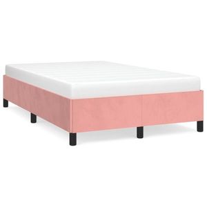 vidaXL Cadru de pat, roz, 120x190 cm, catifea imagine