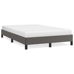 vidaXL Cadru de pat, gri, 120x190 cm, piele ecologică imagine