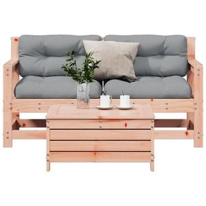 vidaXL Set mobilier de grădină cu perne, 3 piese, lemn masiv douglas imagine