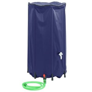 vidaXL Rezervor de apă cu robinet, pliabil, 250 L, PVC imagine