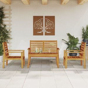 vidaXL Set mobilier de grădină, 4 piese, lemn masiv de acacia imagine