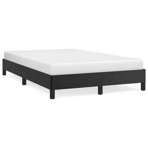 vidaXL Cadru de pat, negru, 120x190 cm, piele ecologică imagine