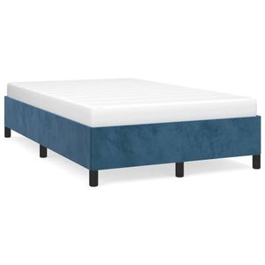 vidaXL Cadru de pat, albastru închis, 120x190 cm, catifea imagine