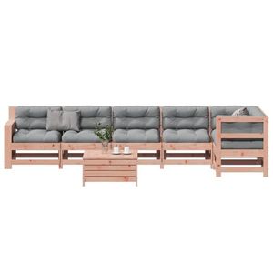 vidaXL Set mobilier de grădină cu perne, 7 piese, lemn masiv douglas imagine