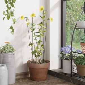 vidaXL Țăruși plante de grădină, 20 buc., verde închis, 40 cm, oțel imagine