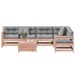 vidaXL Set mobilier de grădină cu perne, 7 piese, lemn masiv douglas imagine