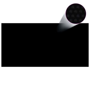 vidaXL Prelată piscină, negru, 975 x 488 cm, PE imagine
