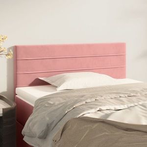 vidaXL Tăblie de pat, roz, 80x5x78/88 cm, catifea imagine