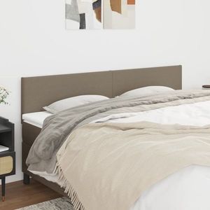 vidaXL Tăblii de pat, 2 buc, gri taupe, 100x5x78/88 cm, textil imagine