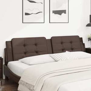 vidaXL Pernă pentru tăblie pat, maro, 200 cm, piele artificială imagine
