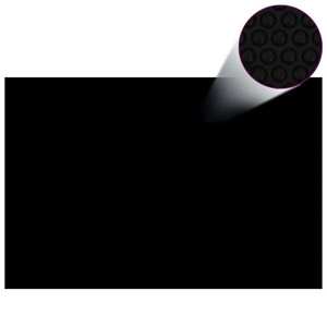 vidaXL Prelată piscină, negru, 600 x 400 cm, PE, dreptunghiular imagine