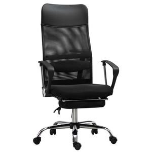 Vinsetto scaun de birou ergonomic, insertie plasa, negru | Aosom Ro imagine