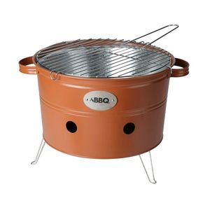 Gratar BBQ Bucket, 34.5x20 cm, metal, portocaliu mat imagine