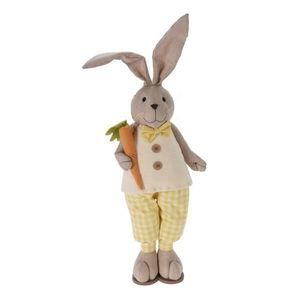 Statueta iepure baiat Joyfull Bunny 20x82 cm imagine