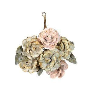 Decoratiune Vintage Rose din metal 18x4x16 cm imagine