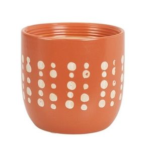 Ghiveci Boho din ceramica portocaliu 11x10.5 cm imagine