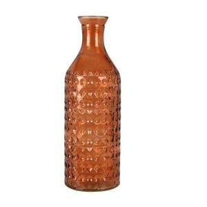 Vaza Ofelia din sticla portocaliu 10x30 cm imagine