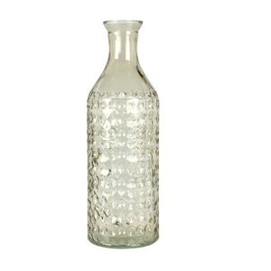 Vaza Ofelia din sticla gri 10x30 cm imagine