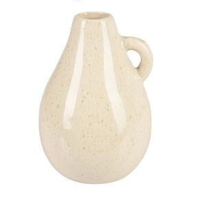 Vaza Nora din ceramica crem 8x12 cm imagine