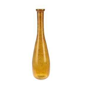 Vaza Amari din sticla galben 10x40 cm imagine
