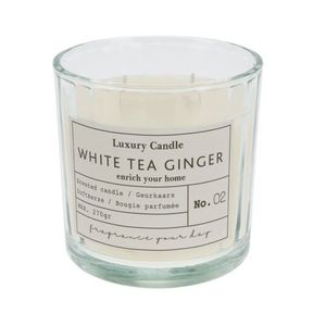 Lumanare parfumata White Tea recipient sticla crem 10x10 cm imagine