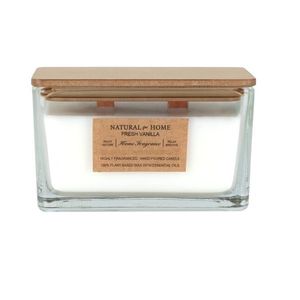 Lumanare parfumata Vanilla recipient sticla crem 14.5x8.5 cm imagine