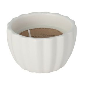 Lumanare parfumata Apple Pie recipient ceramica alb 10x6 cm imagine