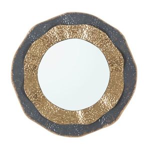 Oglinda decorativa Shai Dark, Mauro Ferretti, 65.5 cm, fier, auriu imagine
