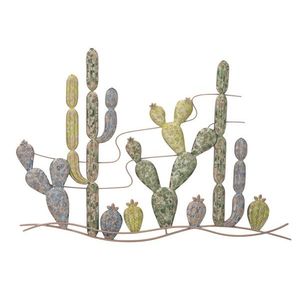 Decoratiune de perete Cactus -B, Mauro Ferretti, 90x64 cm, fier, multicolor imagine