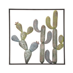 Decoratiune de perete Cactus -C, Mauro Ferretti, 50x50 cm, fier imagine