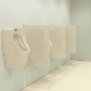 Urinar Teona, ceramic, alb, montaj pe perete imagine
