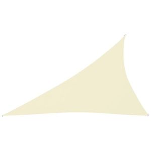 vidaXL Pânză parasolar, crem, 3x4x5m, țesătură oxford, triunghiular imagine