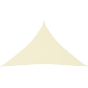 Parasolar din țesătură oxford, triunghiular, 5 x 5 x 5 m, crem imagine