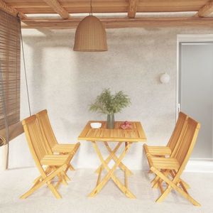 vidaXL Set mobilier grădină, 5 piese, lemn masiv de tec imagine