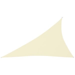 vidaXL Pânză parasolar, crem, 4x5x6, 4 m, țesătură oxford, triunghiular imagine