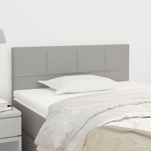 vidaXL Tăblie de pat, gri deschis, 100x5x78/88 cm, textil imagine