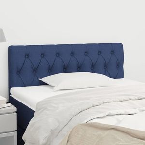 vidaXL Tăblie de pat, albastru, 90x7x78/88 cm, textil imagine