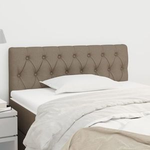 vidaXL Tăblie de pat, gri taupe, 90x7x78/88 cm, textil imagine